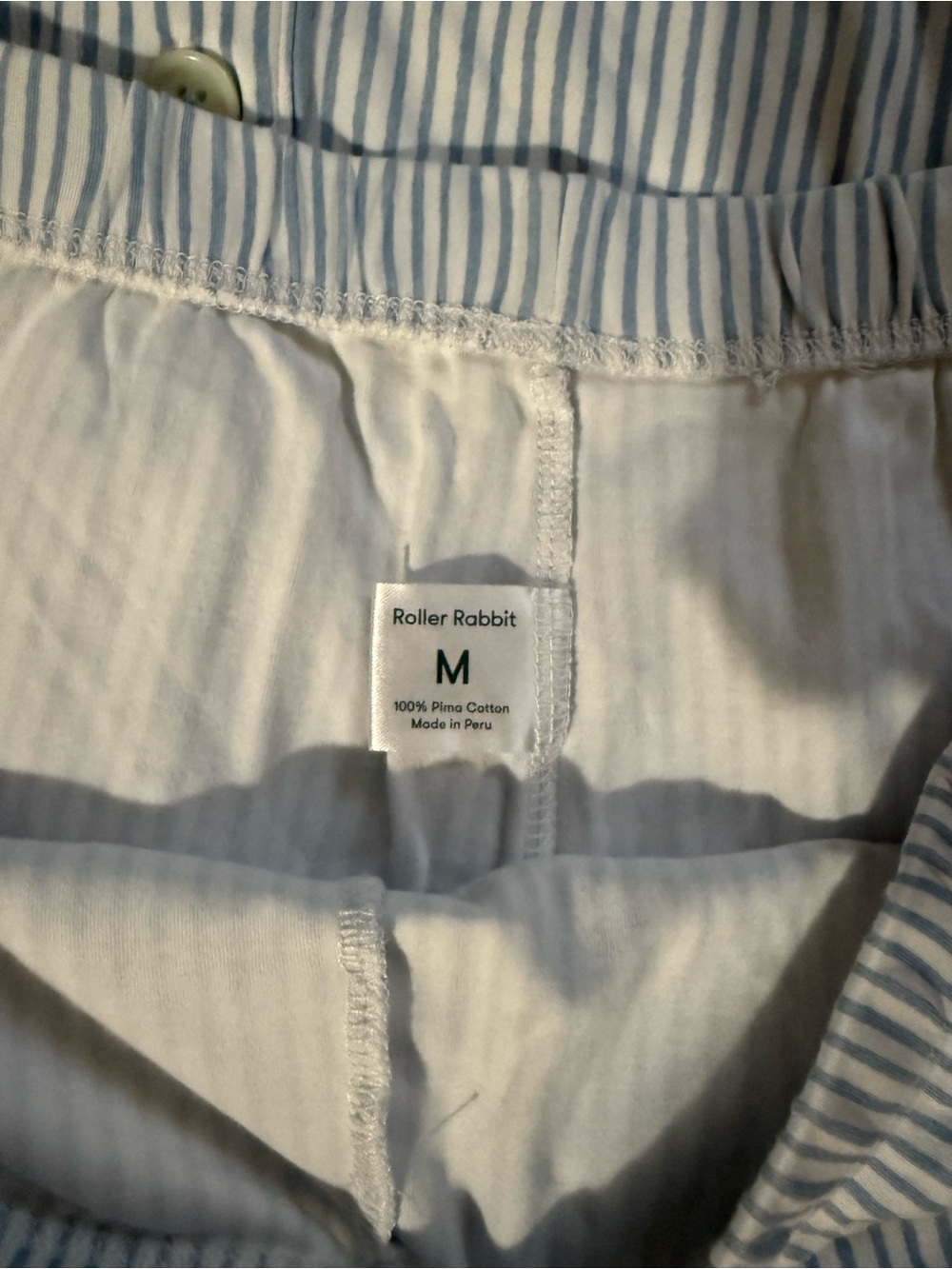 Roller Rabbit Women’s Short Sleeve Stripe Pajama Set - Light Blue - Picture 3 of 3